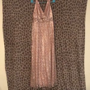 David’s Bridal Rose Gold Sequin Dress !
